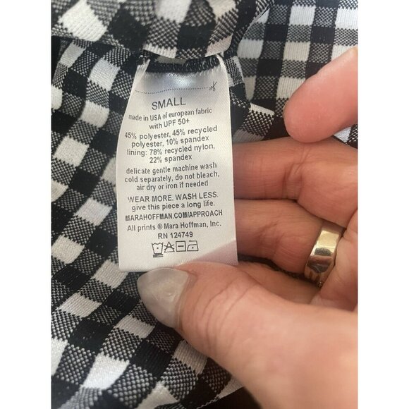 NWT Mara Hoffman Blanca Halter One-Piece Swimsuit Black cutout sides small - Picture 10 of 11